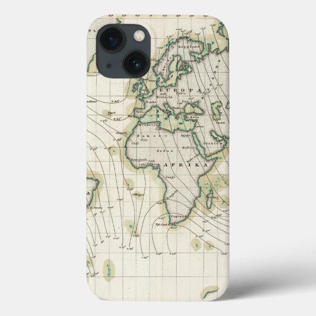 World's magnetic declination Case-Mate iPhone hülle (Rückseite)