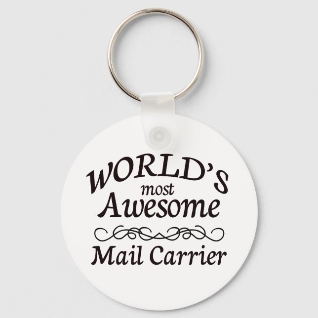 World's Most Awesome Mail Carrier Schlüsselanhänger (Vorderseite)
