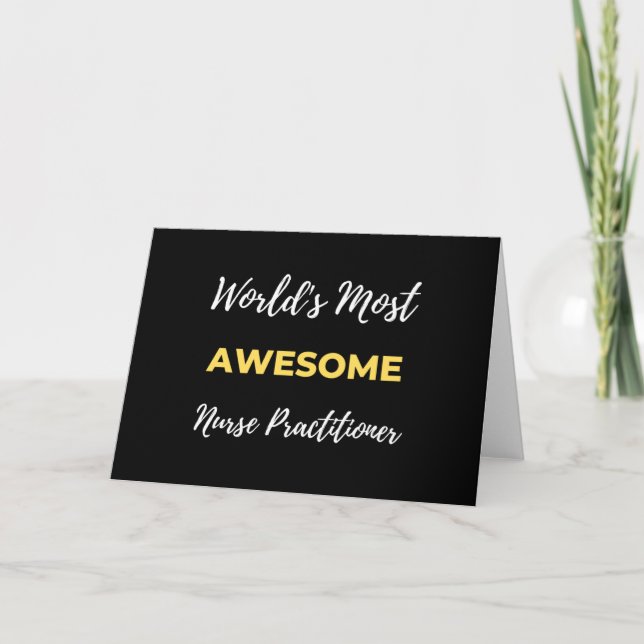 World's Most Awesome Nurse Practitioner Karte (Vorderseite)