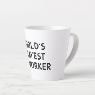 Worlds Okayest Co-worker drôle citation latte mug