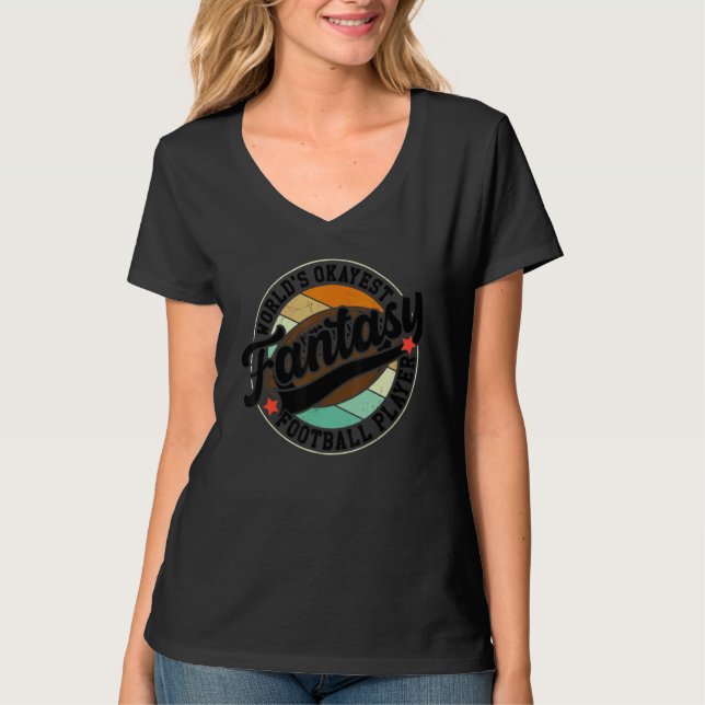 Worlds Okayest Fantasy Football Player Fantasy Par T-Shirt (Vorderseite)