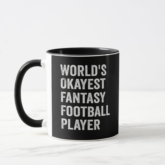 World's Okayest Fantasy Football Player Funny Gift Tasse (Links)