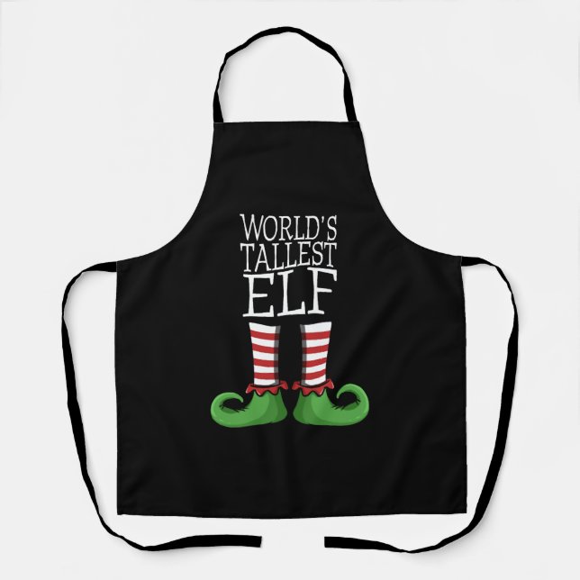 Worlds Tallest Elf Weihnachtskostüme Design Schürze (Vorderseite)