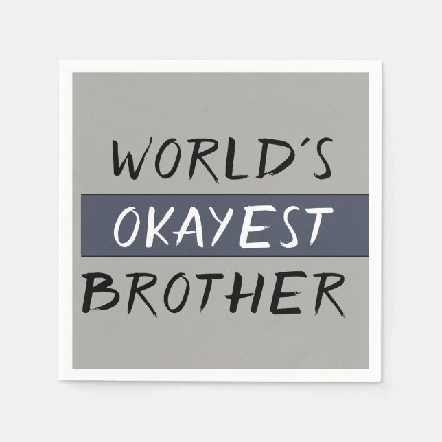 Worlds Tokest Brother Funny Serviette (Vorderseite)