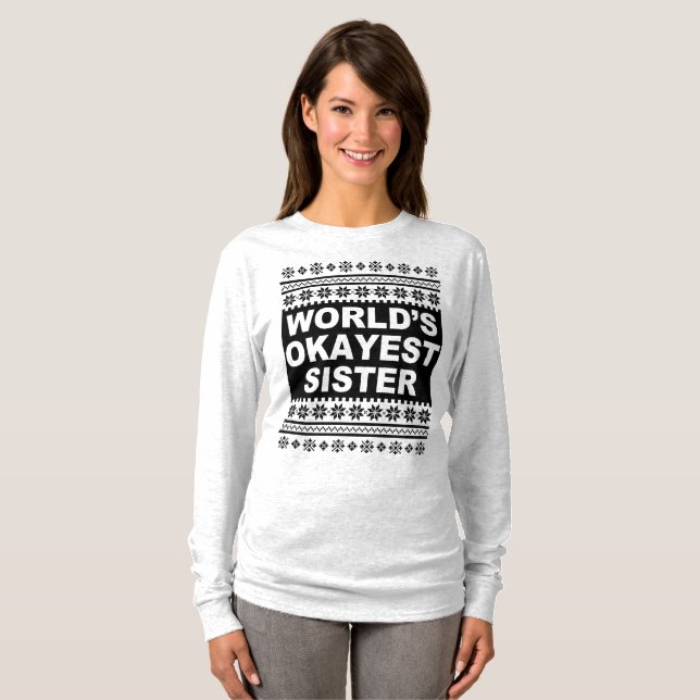 Worlds Tokest Sister Shirt Ugly Christmas Sweater (Vorne ganz)
