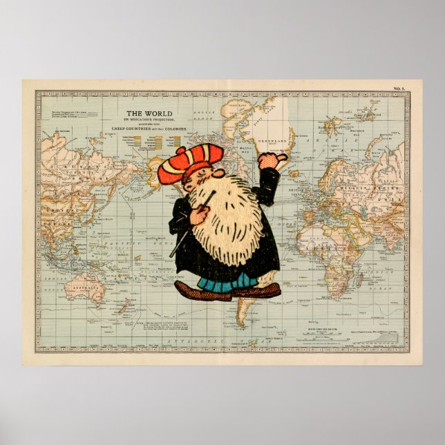 "Worldwide Hitchhiker" restauriert Vintage Poster (Vorne)