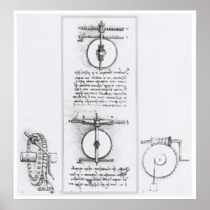Worm Gear Erfindung von Leonardo da Vinci Poster