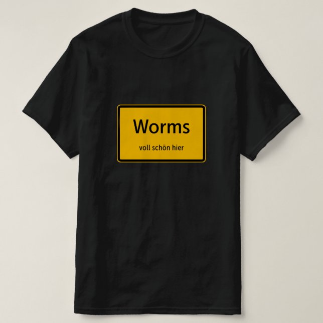 Worms Herren Männer T-Shirt Tshirt Shirt (Design vorne)