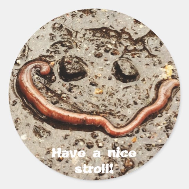 Wormy Smile Sticker (Vorderseite)