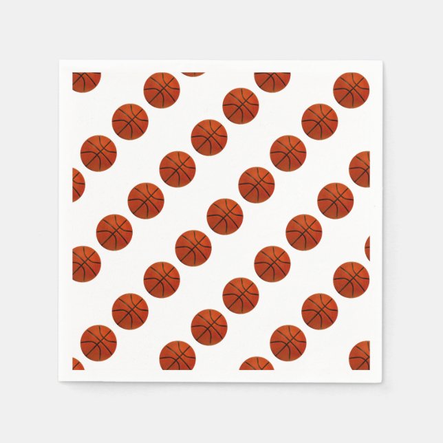 Worn Orange Basketball Serviette (Vorderseite)