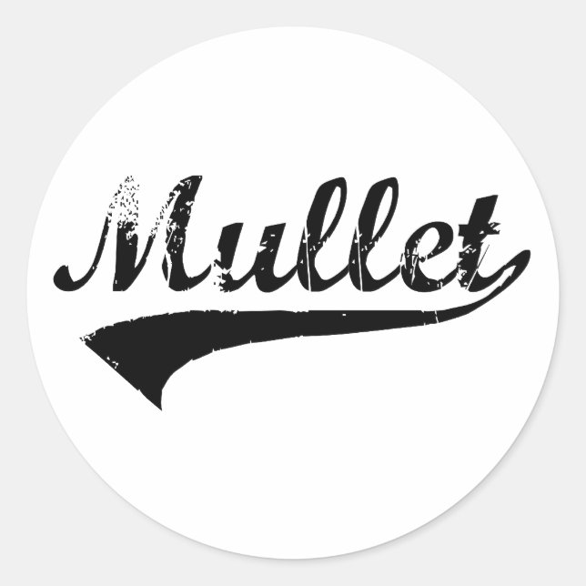 Worout Mullet Runder Aufkleber (Vorderseite)