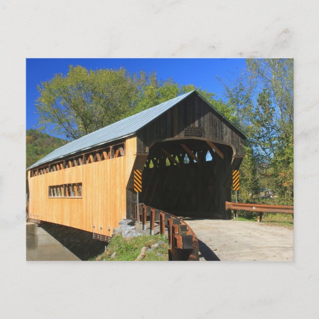 Worrall Covered Bridge Rockingham Vermont Postkarte (Vorderseite)