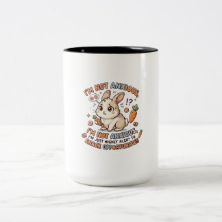 Worried Bunny Snack Alert Mug Zweifarbige Tasse