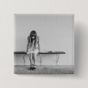 Worried Girl Button