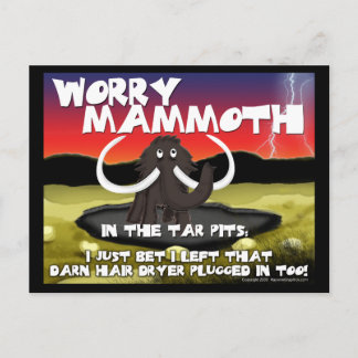 Worry Mammoth Postcards Postkarte
