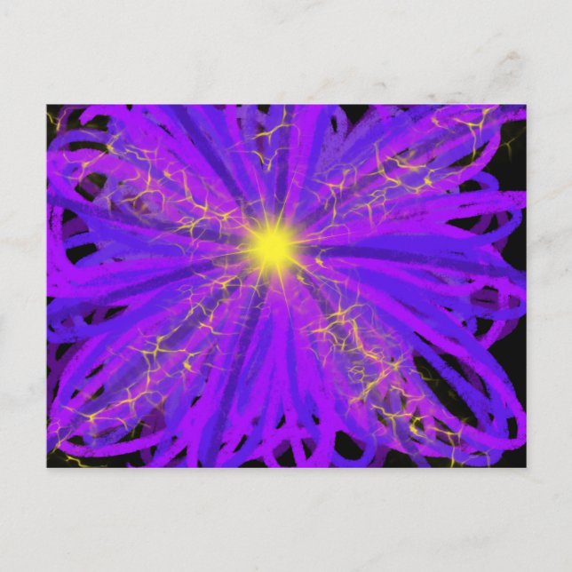Worship Art Yellow und Lila Star Dec 2017 ESSL Postkarte (Vorderseite)