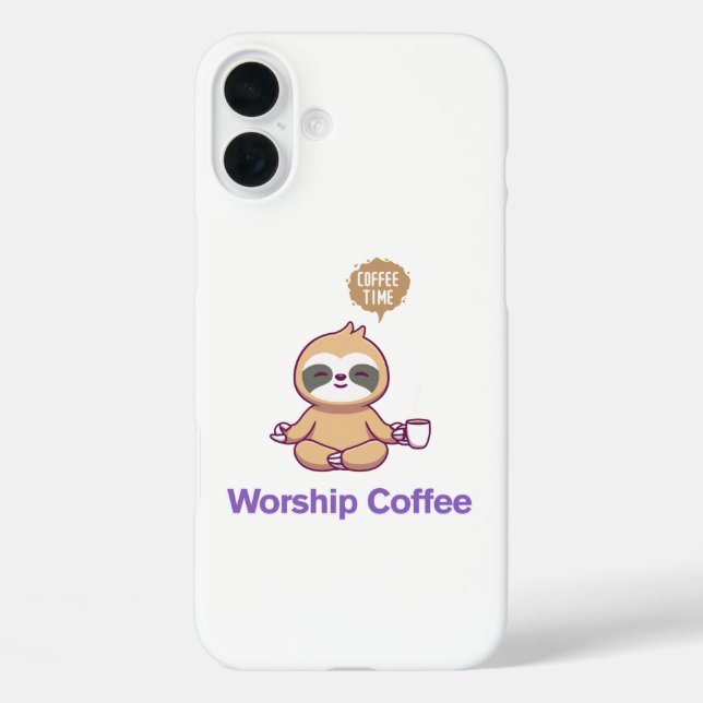 Worship-Kaffee - iPhone 16 Plus Hülle (Rückseite)
