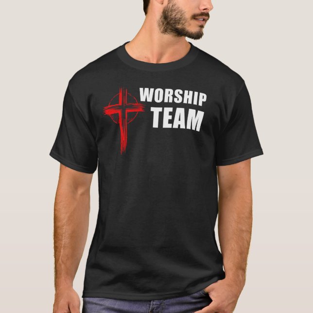 Worship Team - Chor Singing Church T-Shirt (Vorderseite)
