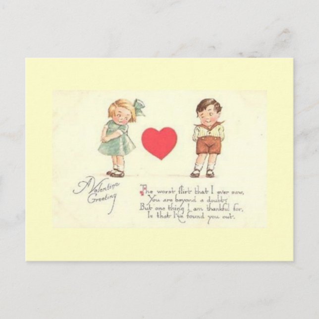 Worst Flirt Valetins Gruß Postkarte (Vorderseite)