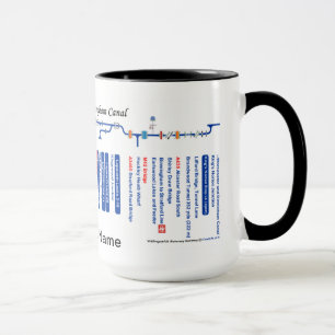 Wor'ster und B'ham Kanal-Weg-Karte Tasse