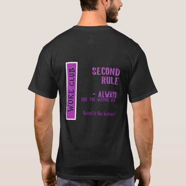 Wort an die Besorgten – Erste Regel T-Shirt (Rückseite)