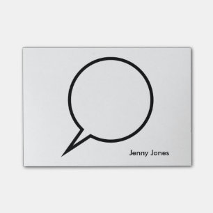 Wort-Ballon-Gewohnheits-Text Post-it Klebezettel