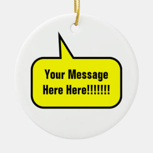 Wort-Ballon Keramikornament