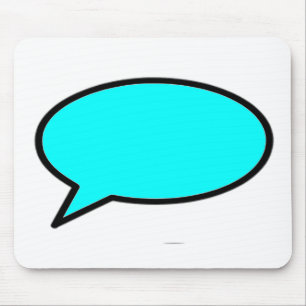 Wort-Blasen-links Cyan-blaues die MUSEUM Zazzle Ge Mousepad