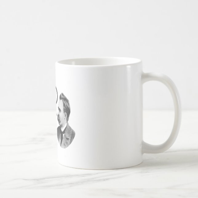 Wort-Blasen-Schwarzes jGibney Friedrich Nietzsche Kaffeetasse (Rechts)