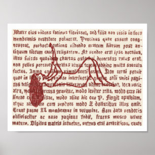 Wort-Buntglas 3 Poster