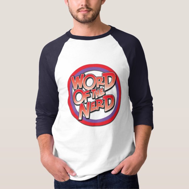 Wort der Nerd-grundlegenden 3/4 Hülse T-Shirt (Vorderseite)