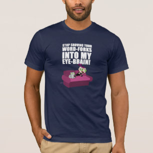 Wort gabelt schäumendes Chibi u. Germaine-Shirt T-Shirt