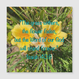 Wort Gottes Isaiah 40:8 Magnetkarte