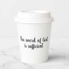 Wort Gottes ist ausreichend Pappbecher