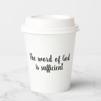 Wort Gottes ist ausreichend Pappbecher