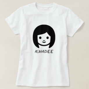 Wort in Karankawa: Ashade und ein weibliches Gesic T-Shirt