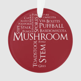 Wort-Pilz-Verzierung (weißer Text) Ornament