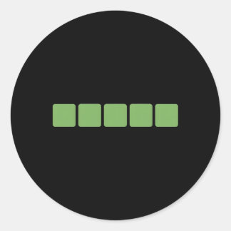 Wort Runder Aufkleber