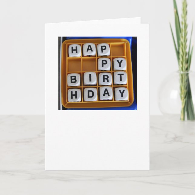 Wort-Spiele: Alles Gute zum Geburtstag Karte (Vorderseite)
