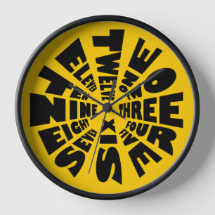 Wort-Stempeluhr Wanduhr