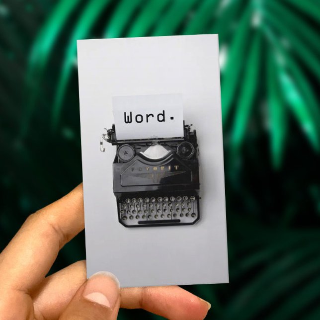 "Wort." Vintage Schreibmaschine Beruflich Writer Visitenkarte (Von Creator hochgeladen)