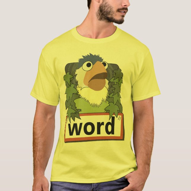 "Wort-Vogel-" Shirt (Vorderseite)
