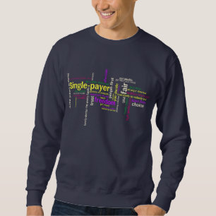 Wort-Wolken-Marine-Sweatshirt Sweatshirt