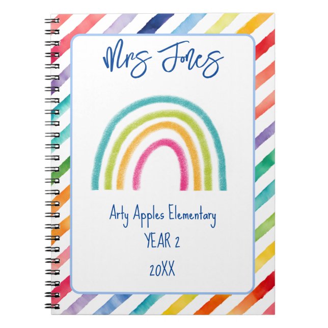 Wortart Apfel danke dir Lehrer Notizblock (Vorderseite)