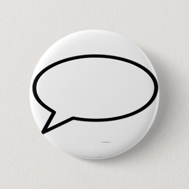 Wortblase Links Trans Das MUSEUM Zazzle Geschenke Button (Vorderseite)
