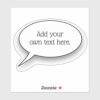 Wortblase mit eigenem Text