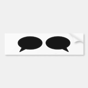 Wortblase rechts Links Schwarz Das MUSEUM Zazzle G Autoaufkleber