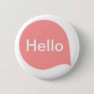 Wortblase - Weich rosa Button