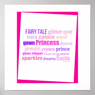 Wortcollage für eine Prinzessin Poster