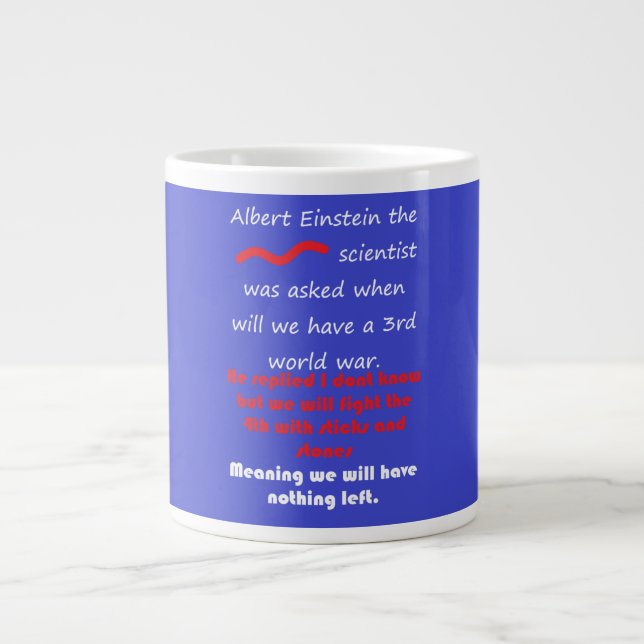 WORTE BILDUNG MATH SCIENCE IDEAS Jumbo-Tasse (Vorderseite)
